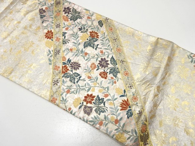 JAPANESE FUKURO OBI / WOVEN FLORAL PLANTS